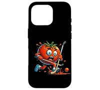 Tomato Panic Hockey Cartoon Funny Rink Chase Case for iPhone 16 Pro