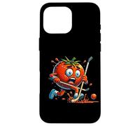 Tomato Panic Hockey Cartoon Funny Rink Chase Case for iPhone 16 Pro Max