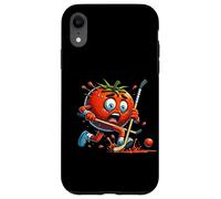 Tomato Panic Hockey Cartoon Funny Rink Chase Case for iPhone XR