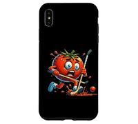 Tomato Panic Hockey Cartoon Funny Rink Chase Case for iPhone XS Max
