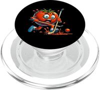 Tomato Panic Hockey Cartoon Funny Rink Chase PopSockets PopGrip for MagSafe