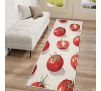 Tomato Pattern Hallway Runner Rug, Vegetable Carpet Runner Non-Slip Washable Soft Short Pile Rug for Entryway Kitchen Bedroom Home Decor, 80x150cm Rf5V64a
