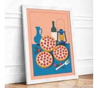 Tomato Pies at Rest Mid-Century Framed Wall Art Print A3 (42×29.7cm)
