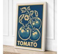 Tomato Plant Harvest Canvas Wall Art Print 18x12 Inch (46 x 30 cm)