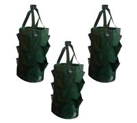 Tomato Planting Container - Heavy Duty Breathable Mesh, Multi-Pocket Hanging Basket, Reliable Organic Growth | Home Gardeners Balcony Patio Backyard Garden Outdoor Indoor Herb Strawberry Kit 20x35cm