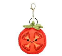 Tomato plush keychain - Cute stuffed wallet ornament | Car key accessory soft tomato charm | for kids adults collectors, students teachers food lovers, office travelers shopping suitcases wallets