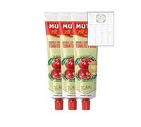 Tomato Puree Bundle which Contains Mutti Double Concentrate Tomato Puree 130g - Pack of 3 with Grocery List Card