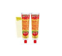 Tomato Puree Bundle with Mutti Triple Concentrated Tomato Puree 200g x2 and Intrinsic Treats Shopping List Card