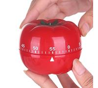 Tomato Shape Kitchen Timer, Mechanical Cooking Timer, 60 Minute Loud Alarm Timerr with Visual, Manual Countdown Timerr, Cooking Accessory with Minimal Style, Tool for Home Office