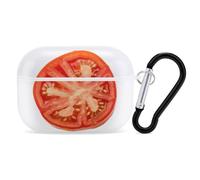 Tomato Slice AirPods Pro 2 Case Cover, Shockproof Hard Shell Protective Case for Women Men, Compatible with Airpod Pro Case 2nd/1st Generation with Keychain-White