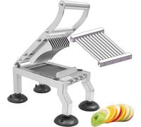 Tomato Slicer Cutter, Heavy Duty Stainless Steel Vegetable and Fruit Chopper, Manual Tool for Peppers, Potatoes, Onions, Easy Rinse Design, 1 Knife Board