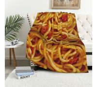 Tomato Spaghetti Blanket - Realistic Food Blanket, Funny Throw Blanket for Couch Sofa Bed Birthday Gifts for Spaghetti Lovers, Cozy Blanket for Girls Boys Adults, Unique Kitchen Gifts - 50" x 40"