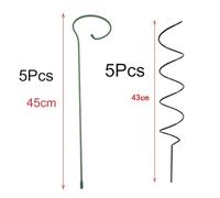 Tomato Spiral Plant Support Stake, 43 cm Tall Vertical Climbing Plant Tie for Tomatoes, Cucumbers, Beans & Flowers - Weather-Resistant Green Ga