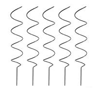 Tomato Spiral Stakes - 43 cm Iron Plant Supports for Climbing Vegetables, Cucumbers, Beans & Flowers, Green Garden Stake with 12 cm Tie Line(B)