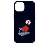 Tomato Treadmill Runner Thinking Chili Pepper Spice Pun Case for iPhone 14