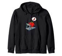 Tomato Treadmill Runner Thinking Chili Pepper Spice Pun Zip Hoodie