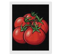 Tomatoes-Fruit-Print Full Drill Painting Art Kits Square Diamond Art Craft for Home Wall Decor Men Women