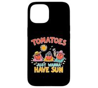 Tomatoes Just Wanna Have Sun Funny Tomato Summer Beach Case for iPhone 15