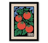 Tomatoes on the Vine Botanical Framed Wall Art Print A2 (59.4×42cm) Black, Wall Decor for Living Room, Bedroom, Office & Home, Ready to Hang, Art Gift