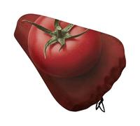 Tomatoes on The Wall Padded Bike Seat Cushion with Drawstring Soft Comfort Waterproof Bicycle Seat Cover, Wide Saddle Protection Covers Protector for Men Women for Exercise Mountain Road Bikes