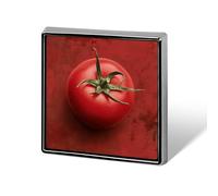 Tomatoes on The Wall Square Lapel Pin Women's Novelty Buttons & Pins Metal Badge Cute Brooch Pin Retro Pinback Badge Fashion Bag Pins for Hat Backpacks Tie Suit Wedding Party Accessory