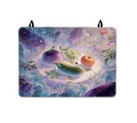 Tomatoes Stove Top Cover for Electric Stove, Fanciful Colorful Zucchini Eggplant Summer Violet Washable Cover for Glass Top Electric Kitchen Cooking Essentials 28x20 Inch