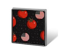 Tomatoes U.S. Flag Trendy Metal Badge 1″ Brooch Pin Clothes Hat Bag Tie Accessories Decor
