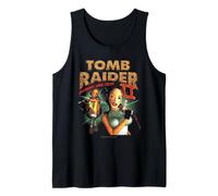Tomb Raider II Staring Lara Croft Vintage Collage Video Game Tank Top