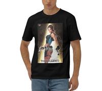 Tomb Raider Personalized Printing Black Men T-Shirts DIY Size 3XL