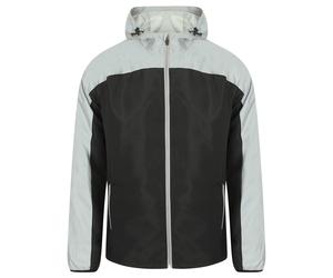 Tombo Hi-viz jacket - Reflective panel on chest/sleeves, 3-piece adjustable hood