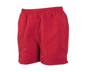 Tombo Men's All Purpose Mesh Lined Shorts in Red | Size: Large Tombo Red L
