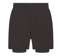 Tombo Men's Double Layer Sports Shorts Four Way Stretch Zipped Pockets