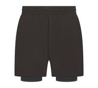 Tombo Men's Double Layered Shorts in Black | Size: XL Tombo Black XL