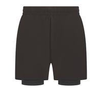 Tombo Men's Double Layered Sports Shorts in Black | Size: 3XL Tombo Black 3XL