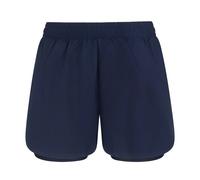 Tombo Women's Double Layered Sports Shorts in Mid Navy | Size: XS Tombo Mid Navy XS
