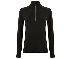 Tombo Womens/Ladies Long Sleeve Zip Neck Performance Top PC3042