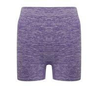 Tombo Women's Melange Seamless Shorts in Purple | Size: Large/XL Tombo Purple L/XL