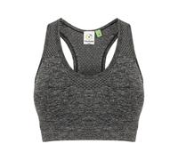Tombo Women's Seamless Crop Top in Dark Grey | Size: XS Tombo Dark Grey XS