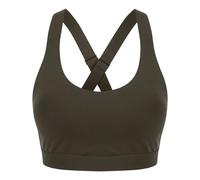 Tombo Women's Medium Impact Sports Bra in Dark Olive | Size: 2XL Tombo Dark Olive 2XL