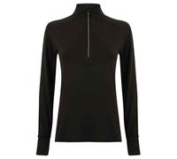 Tombo Women's Performance Quarter Zip Long-Sleeved Top in Black | Size: 2XL Tombo Black 2XL