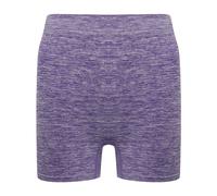 Tombo Women's seamless shorts - Seamless knit melange fabric, High waist