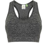 Tombo Women's Tombo Seamless Crop Sports Bra {TL696} - Grey Marl - X-Small