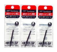 Tombow 0.7mm Black Ink Refill (BR-SF33), for Airpress BallPoint Pen (BC-AP) , 3 Pack/Total 3 pcs (Japan Import)