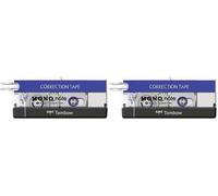 Tombow 2.5 mm x 4 m CT-Mono Correction Note Roll - Black/Blue/White (Pack of 2)