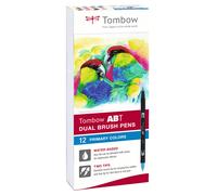 Tombow ABT Dual Brush Pen - Primary Colours (Pack of 12)