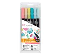 Tombow ABT-6P-4 ABT Dual Brush Pens - Candy Colours (Pack of 6) Single