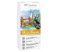 Tombow ABT Dual Brush Pen - Pastel Pack of 18