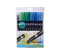 Tombow ABT Dual Brush Pen - Includes Blender Pen - Ocean Colours (Pack of 12)