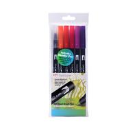 Tombow ABT Dual Brush Pen includes Blender Pen - Sunset Colours (Pack of 6)