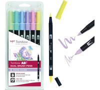 Tombow ABT Dual Brush Pen - Pastel (Pack of 6)